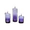 Icy Giftware Glitter LED Lighted Candles - 9.5" - Purple and White - Set of 6